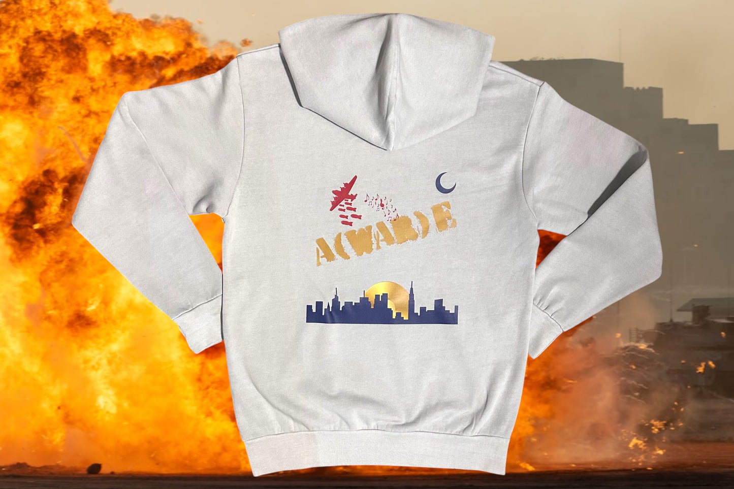 "A(WAR)E" Hoodie Light Grey