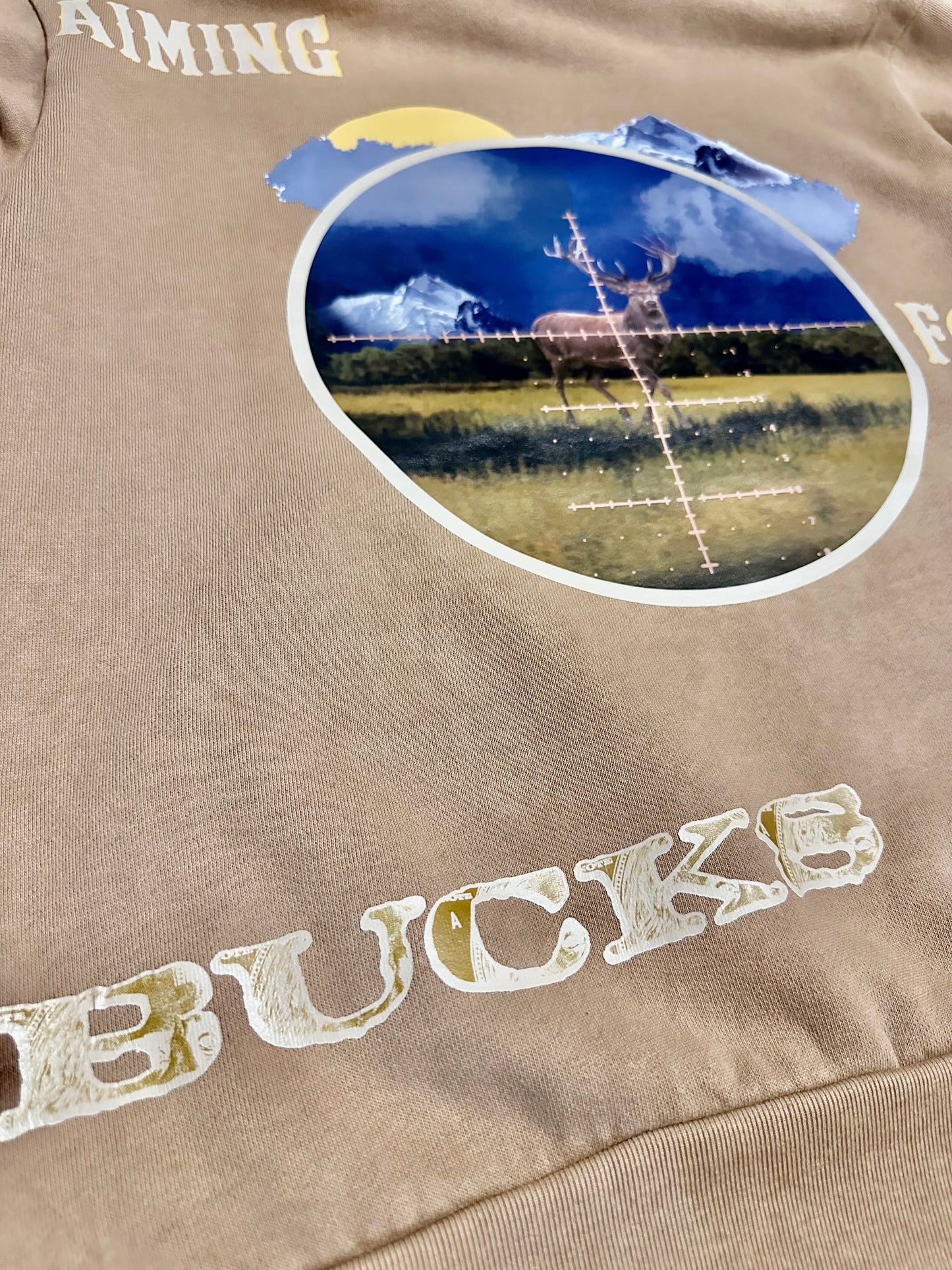 “Aiming For Bucks” Hoodie Brown