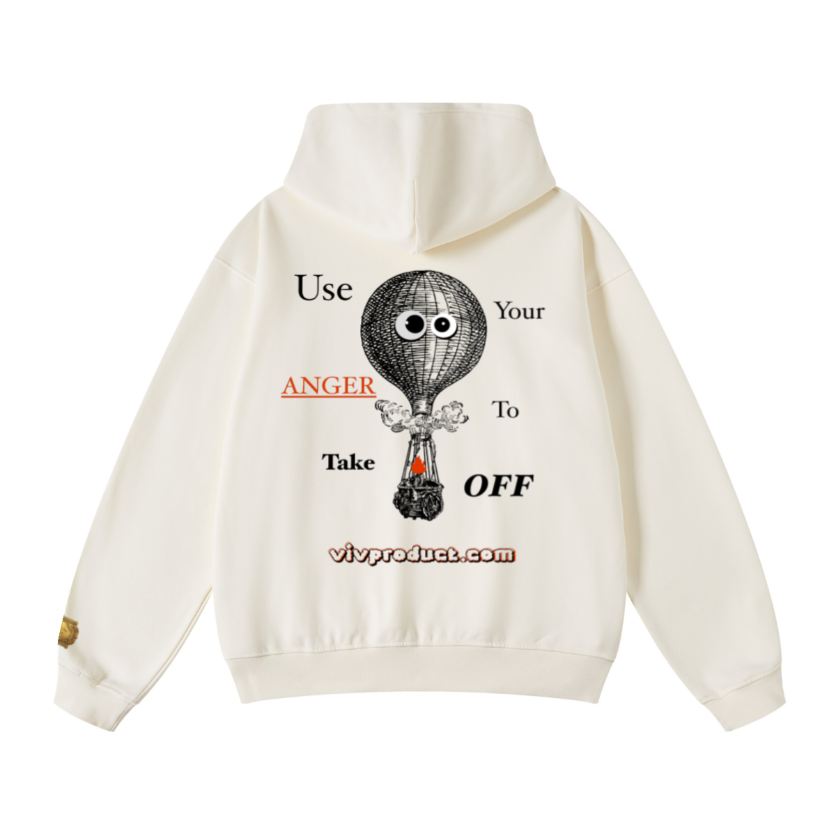 445GSM Unisex Fall&Winter Loopback Hoodie Cream