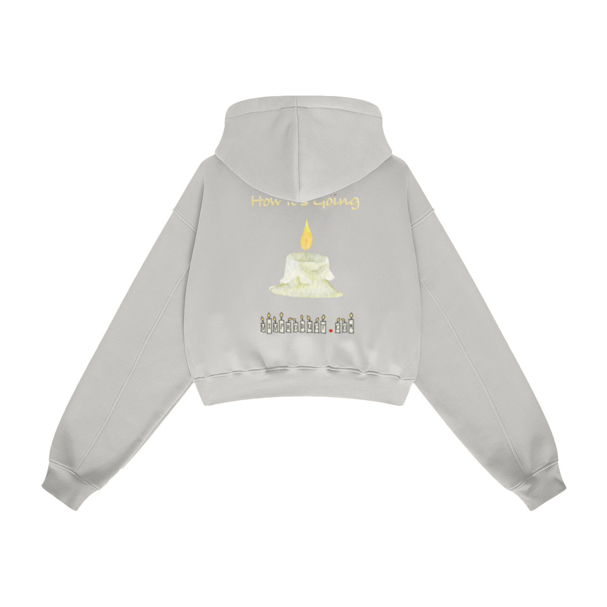 345GSM Women’s Heavyweight Cropped Fleece Hoodie Oatmeal Heather