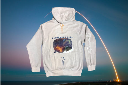 “Shooting Star” Hoodie Light Grey