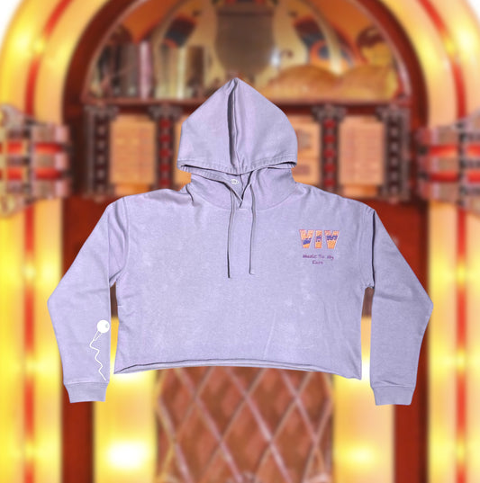 “Her Fav Song” Cropped Hoodie Purple