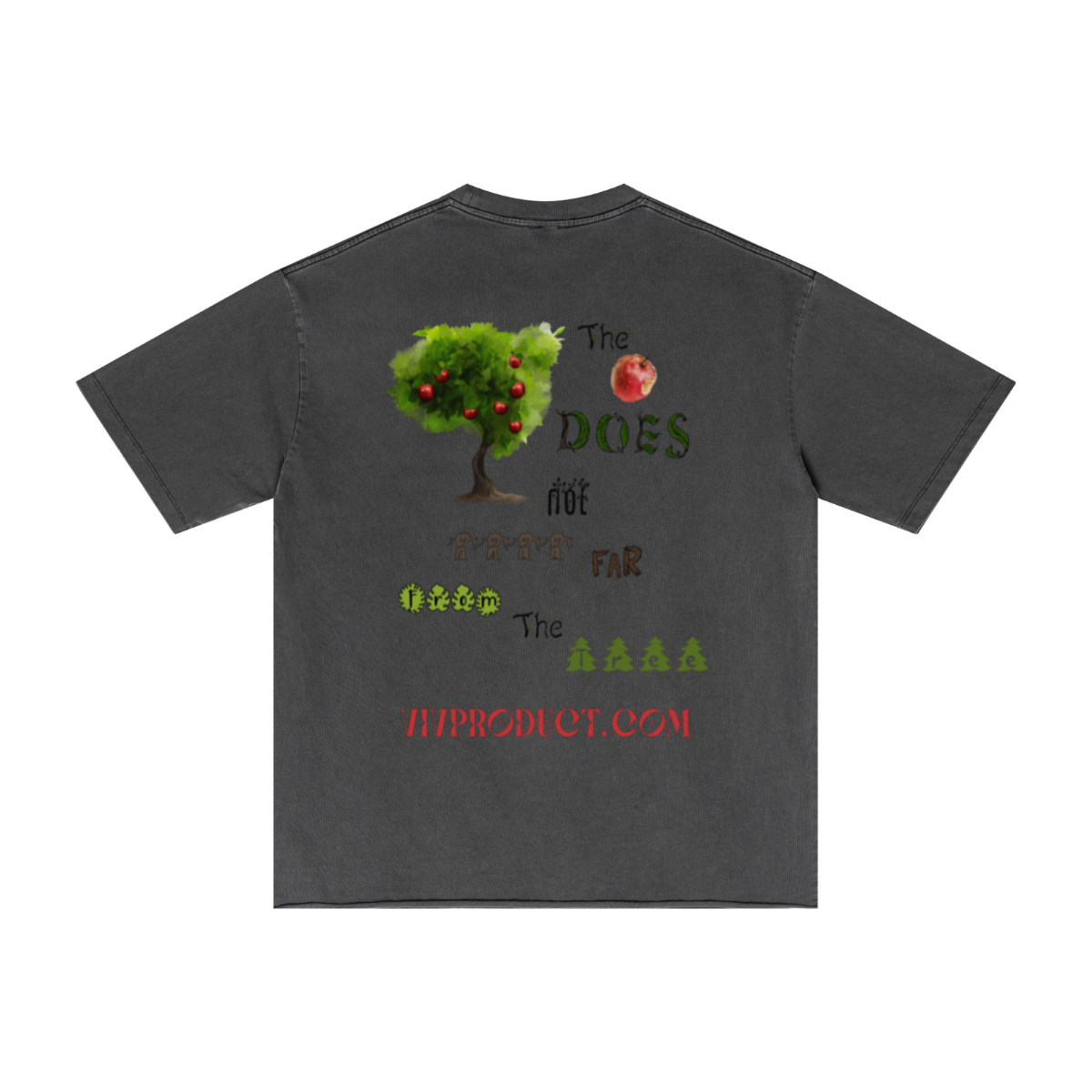 275GSM Men’s Raw-Edge Pigment-Wash Top Dark green