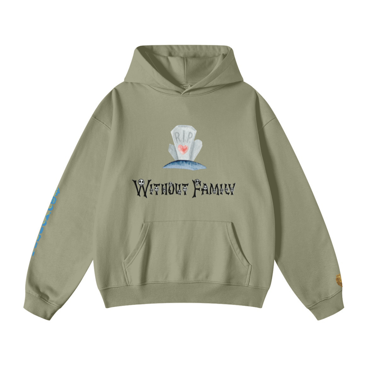 445GSM Unisex Fall/Winter Loopback Sweatshirt Gray Green