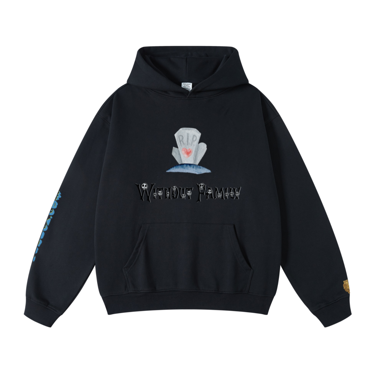 445GSM Unisex Fall/Winter Loopback Sweatshirt Black