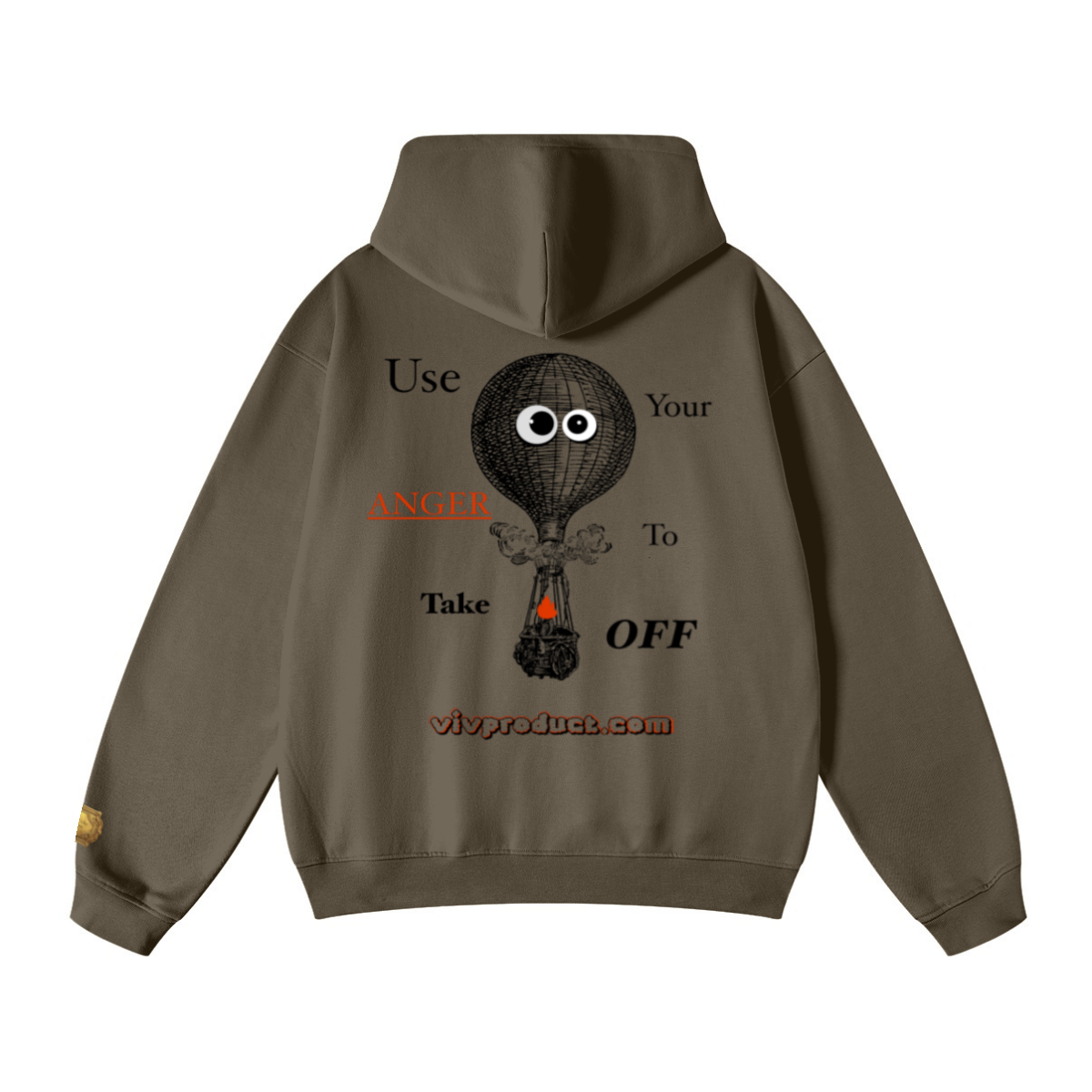 445GSM Unisex Fall&Winter Loopback Hoodie Brown