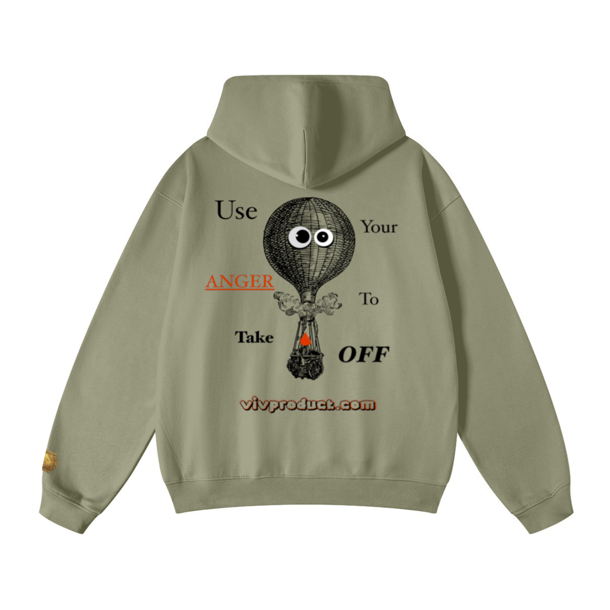 445GSM Unisex Fall&Winter Loopback Hoodie Gray Green