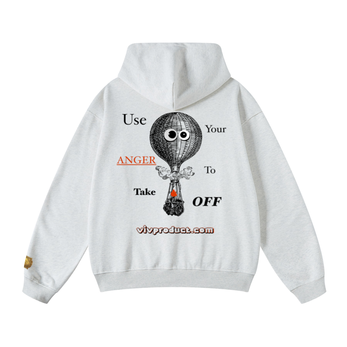 445GSM Unisex Fall&Winter Loopback Hoodie Oatmeal Heather