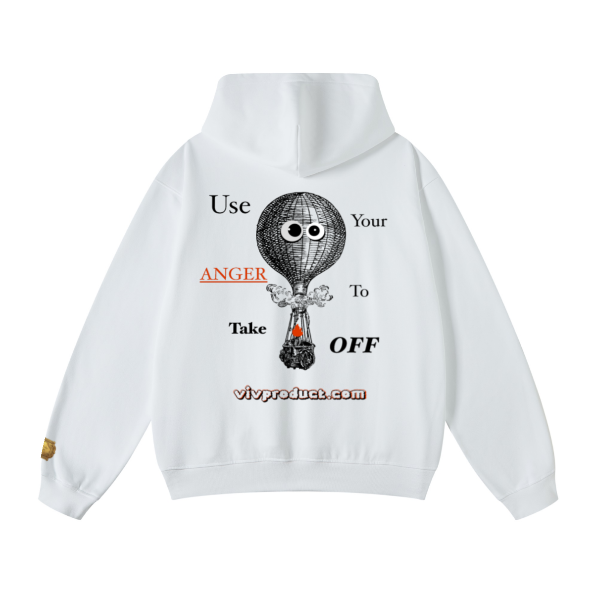 445GSM Unisex Fall&Winter Loopback Hoodie White