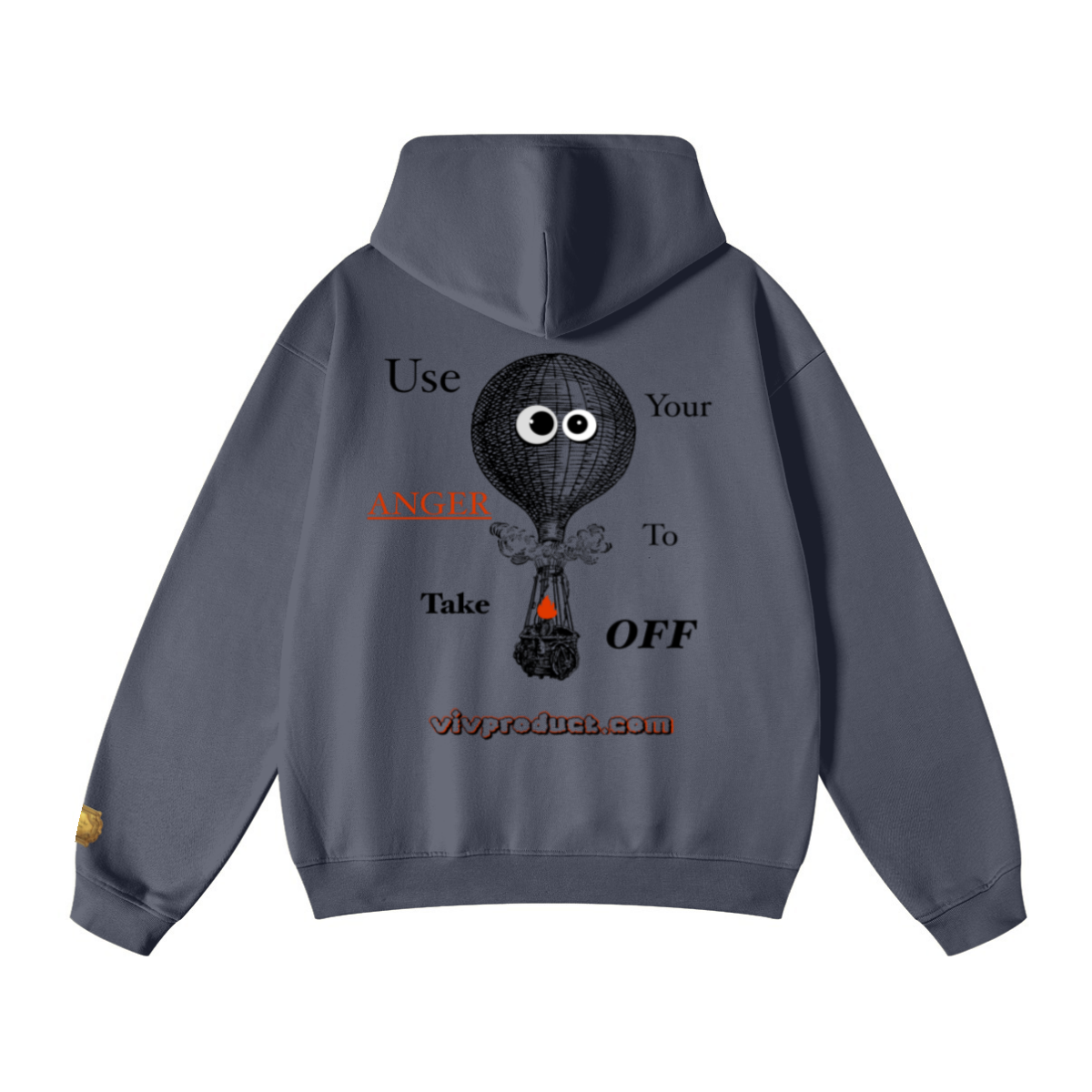 445GSM Unisex Fall&Winter Loopback Hoodie Charcoal Gray