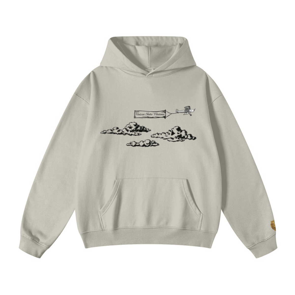 445GSM Unisex Fall&Winter Loopback Hoodie Sand