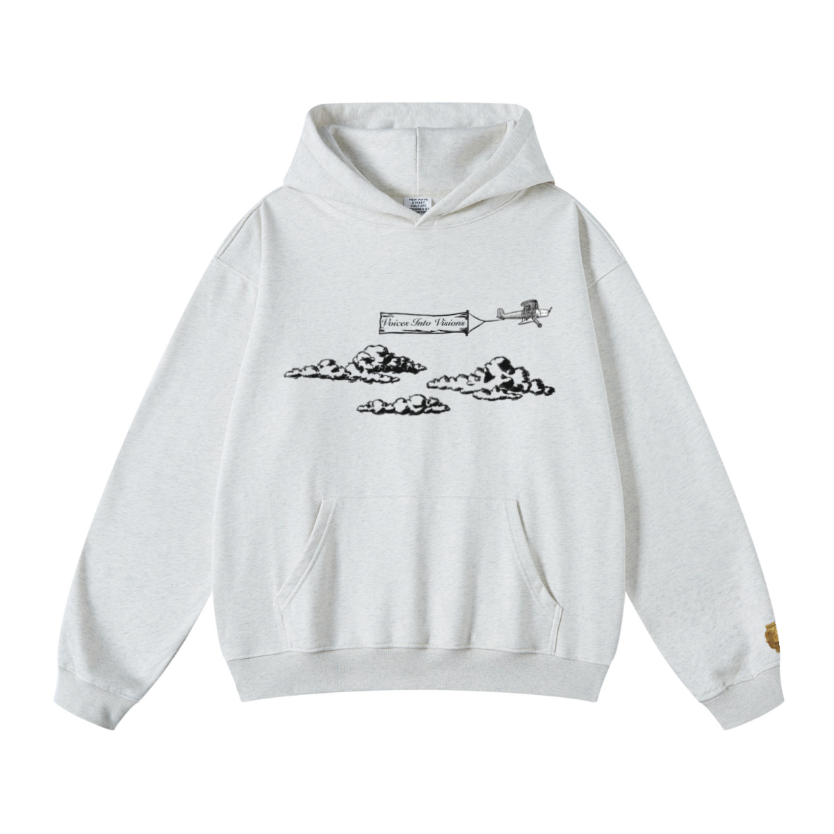 445GSM Unisex Fall&Winter Loopback Hoodie Oatmeal Heather