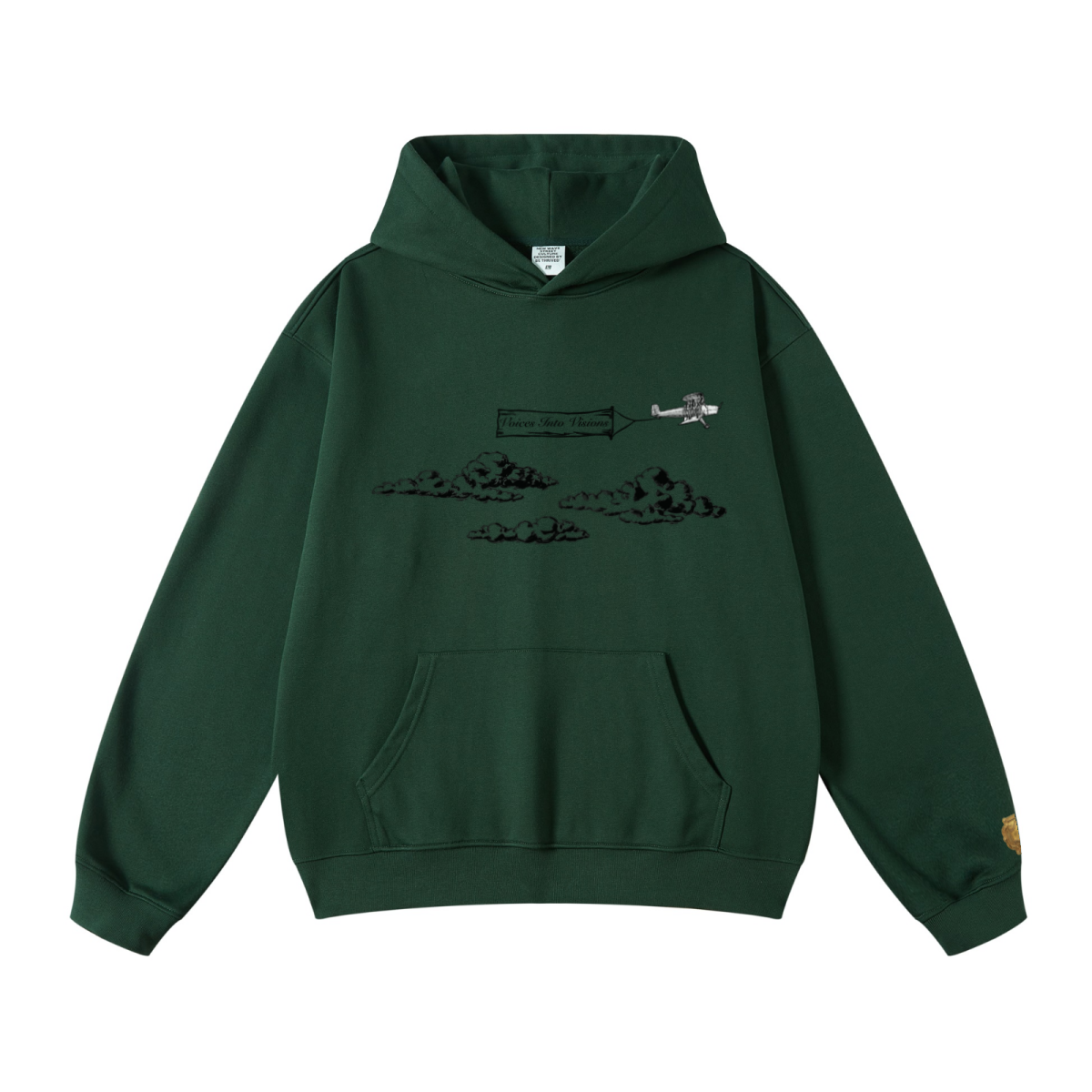 445GSM Unisex Fall&Winter Loopback Hoodie Dark Green