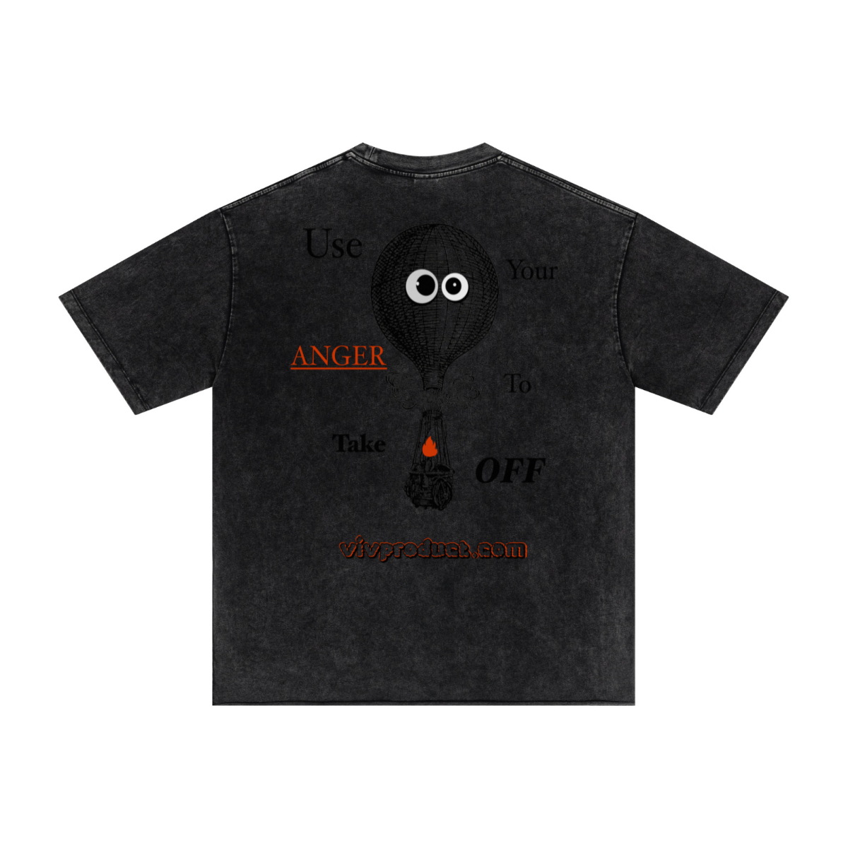 275GSM Men’s Raw-Edge Pigment-Wash T-shirt Snow Wash
