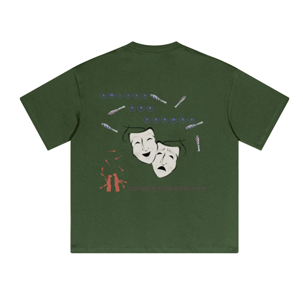 230GSM Unisex Cool-Touch Sorona Fabric Basic Crew Neck T-shirt Olive Green