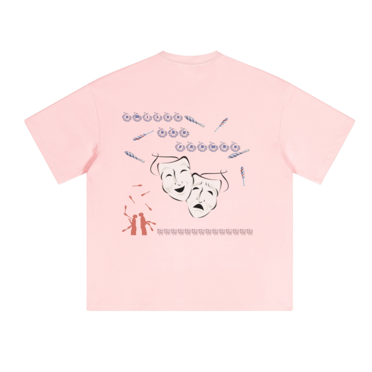230GSM Unisex Cool-Touch Sorona Fabric Basic Crew Neck T-shirt Pink