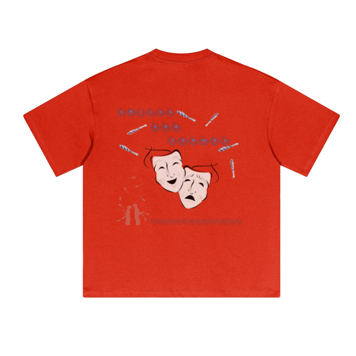 230GSM Unisex Cool-Touch Sorona Fabric Basic Crew Neck T-shirt Red