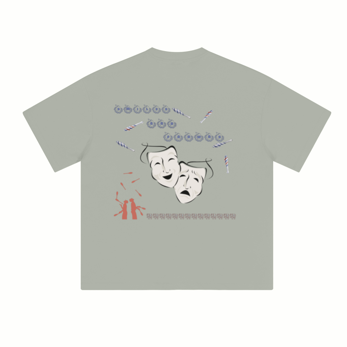 230GSM Unisex Cool-Touch Sorona Fabric Basic Crew Neck T-shirt Gray