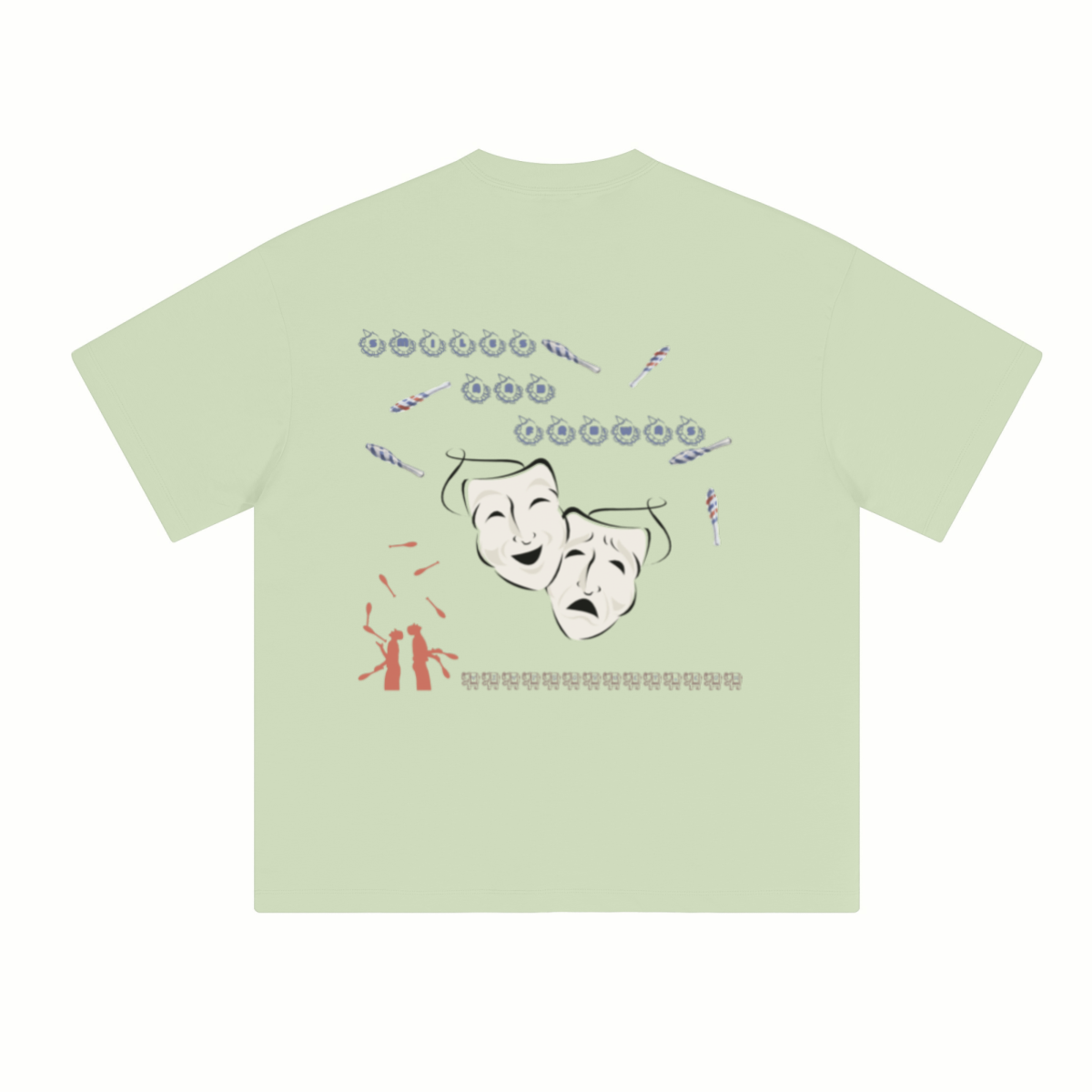 230GSM Unisex Cool-Touch Sorona Fabric Basic Crew Neck T-shirt Light Green