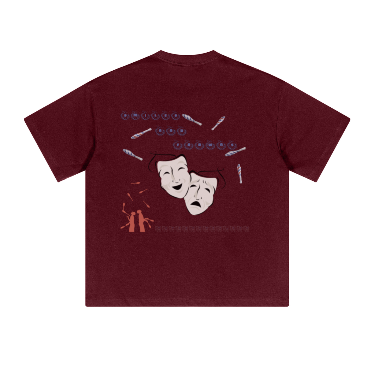 230GSM Unisex Cool-Touch Sorona Fabric Basic Crew Neck T-shirt Deep Red