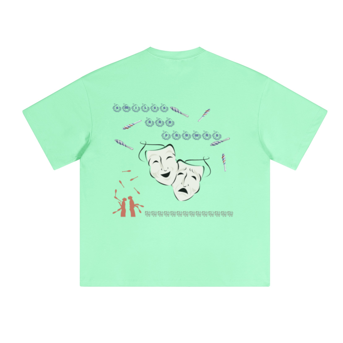 230GSM Unisex Cool-Touch Sorona Fabric Basic Crew Neck T-shirt Mint Green