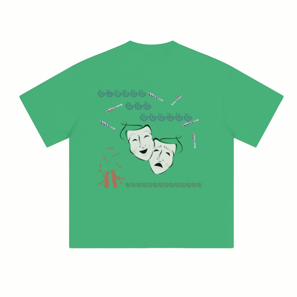 230GSM Unisex Cool-Touch Sorona Fabric Basic Crew Neck T-shirt Grass Green