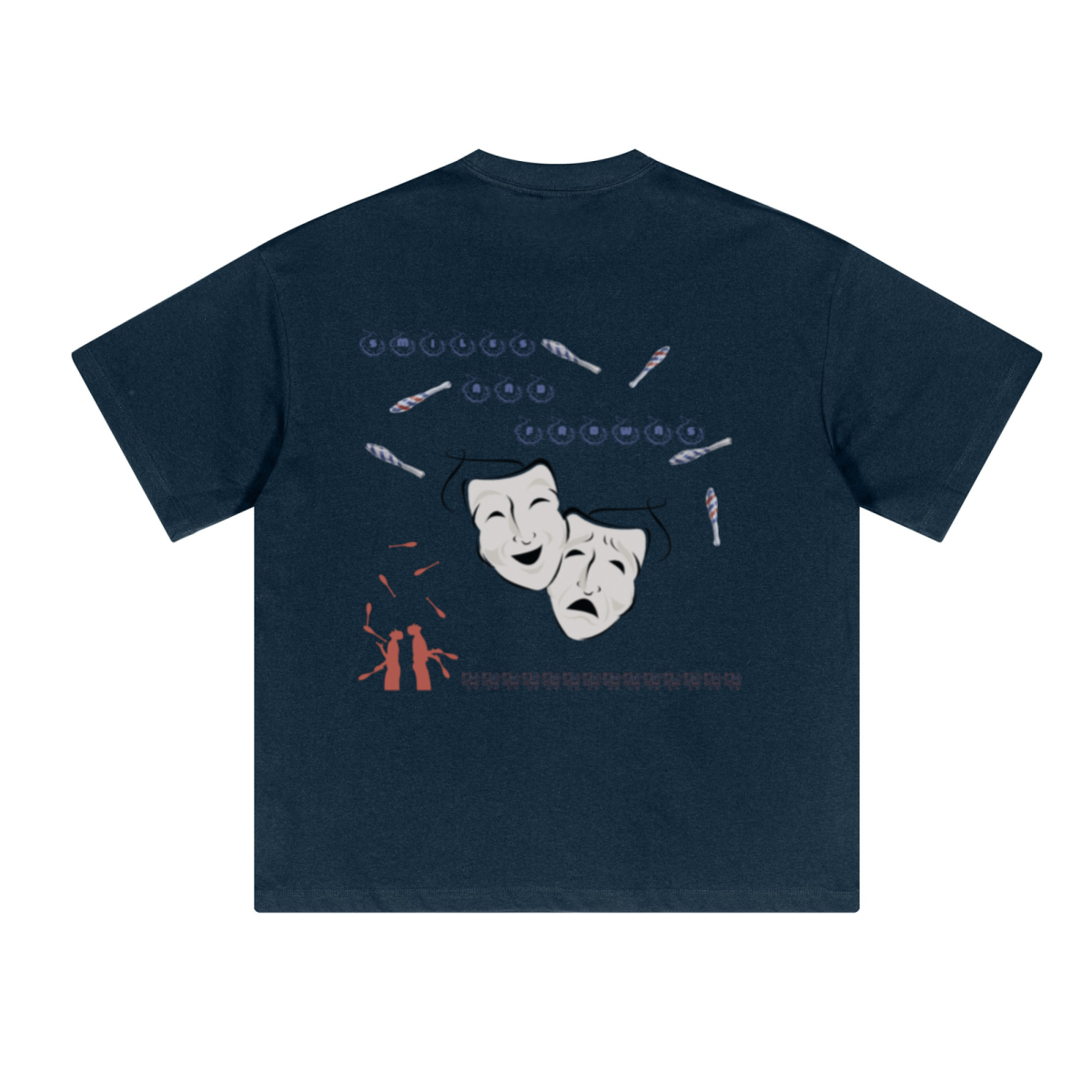 230GSM Unisex Cool-Touch Sorona Fabric Basic Crew Neck T-shirt Navy Blue