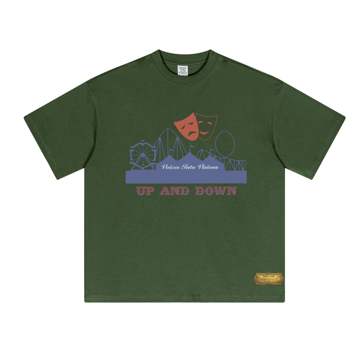 230GSM Unisex Cool-Touch Sorona Fabric Basic Crew Neck T-shirt Olive Green