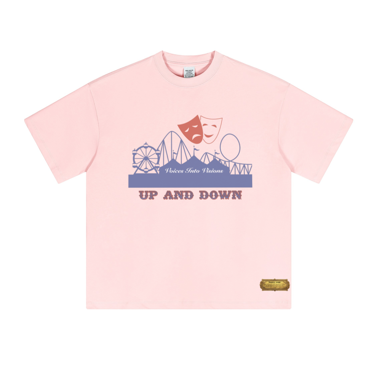 230GSM Unisex Cool-Touch Sorona Fabric Basic Crew Neck T-shirt Pink