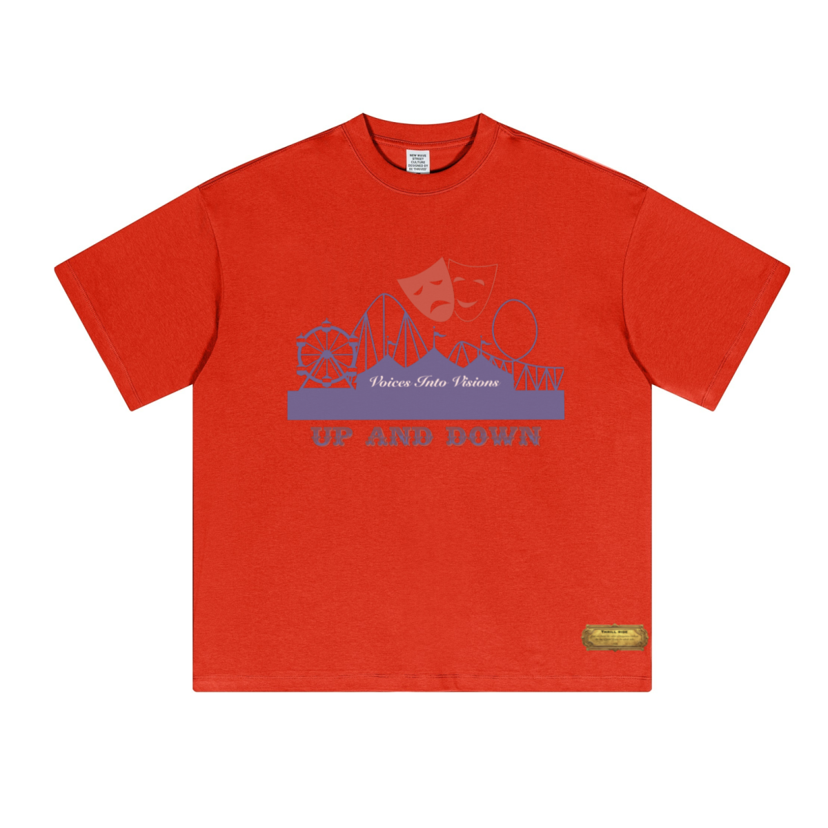 230GSM Unisex Cool-Touch Sorona Fabric Basic Crew Neck T-shirt Red
