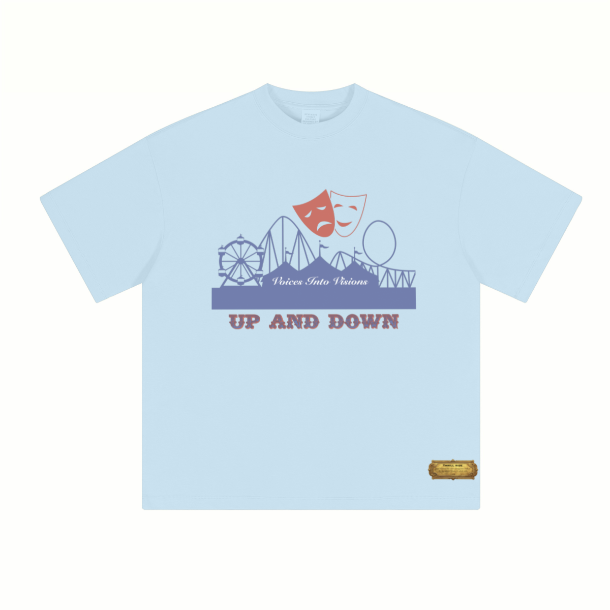 230GSM Unisex Cool-Touch Sorona Fabric Basic Crew Neck T-shirt Sky Blue