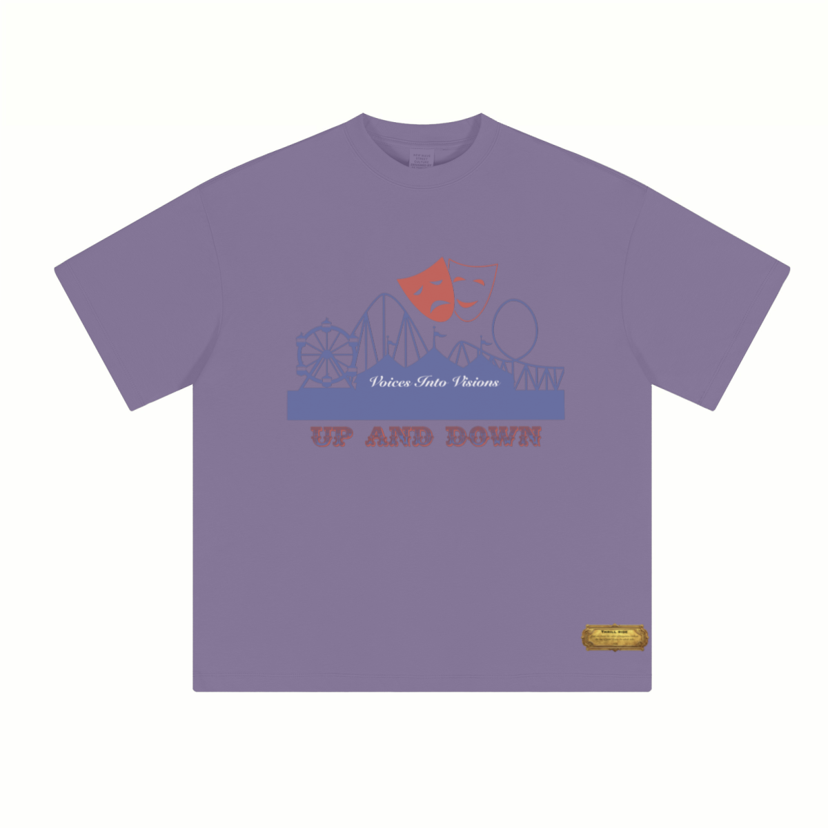 230GSM Unisex Cool-Touch Sorona Fabric Basic Crew Neck T-shirt Purple