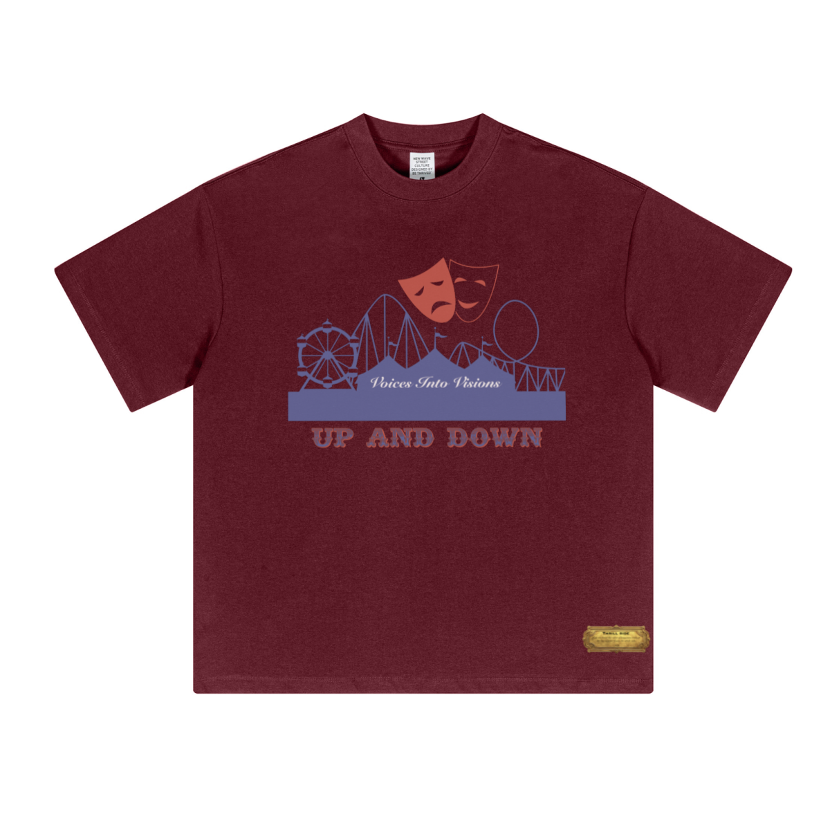 230GSM Unisex Cool-Touch Sorona Fabric Basic Crew Neck T-shirt Deep Red