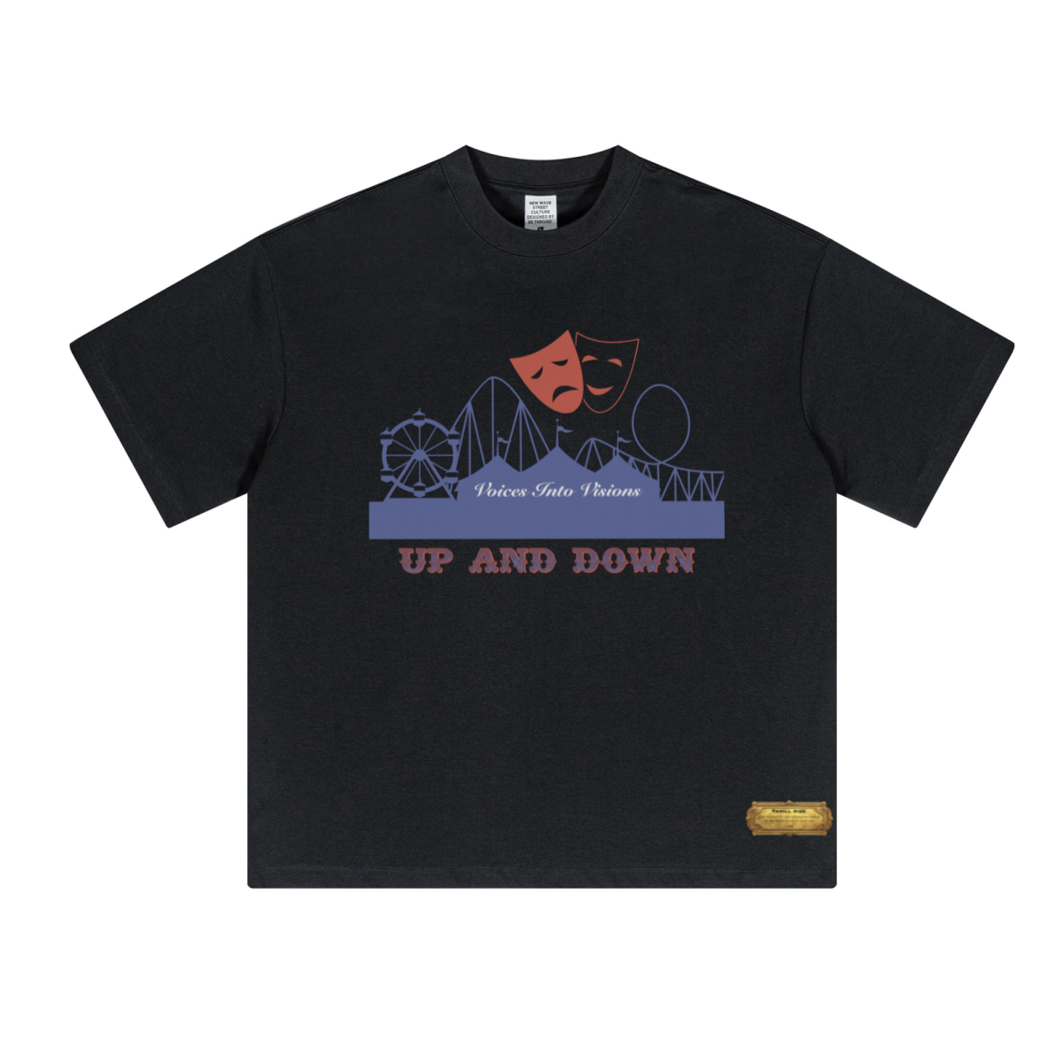 230GSM Unisex Cool-Touch Sorona Fabric Basic Crew Neck T-shirt Black