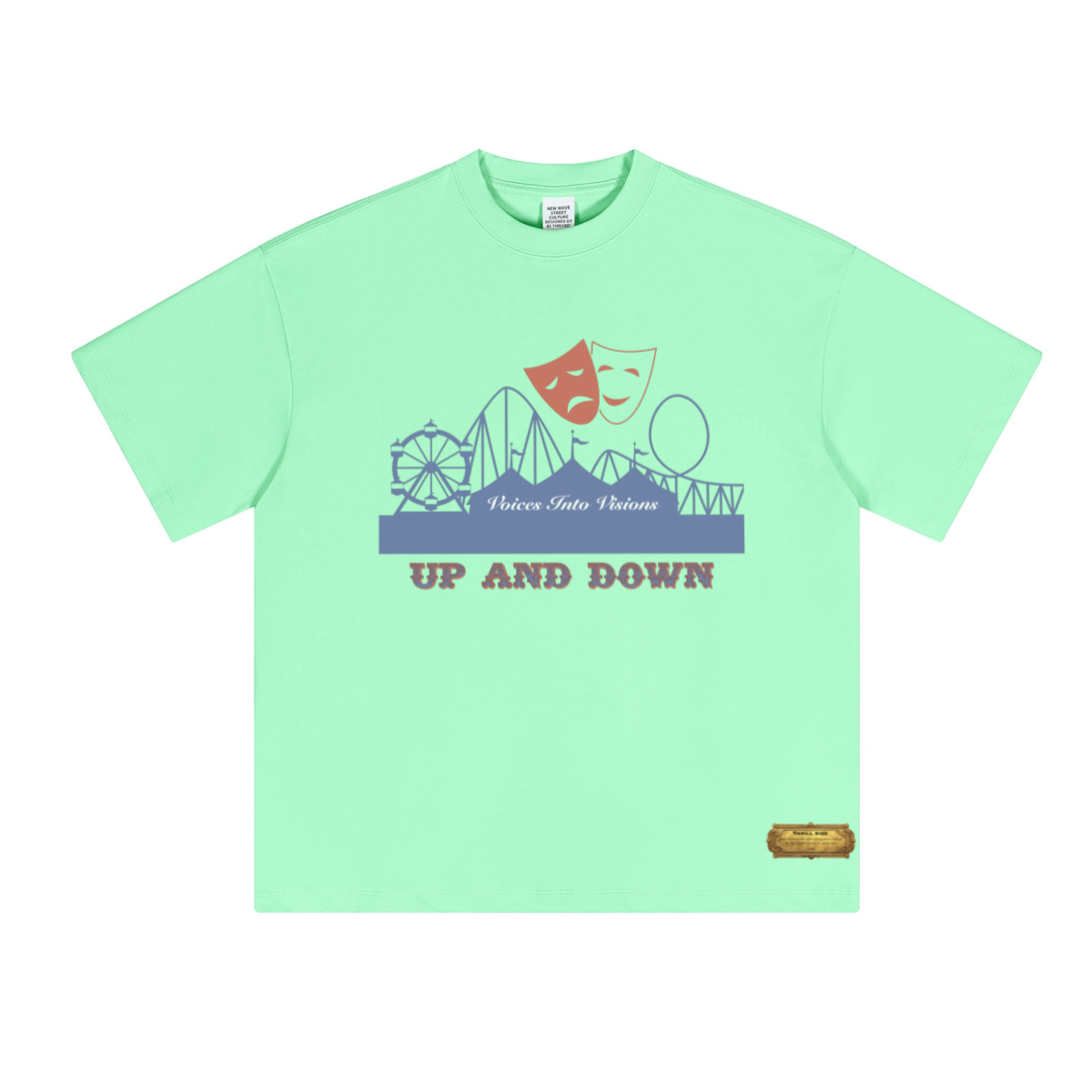 230GSM Unisex Cool-Touch Sorona Fabric Basic Crew Neck T-shirt Mint Green
