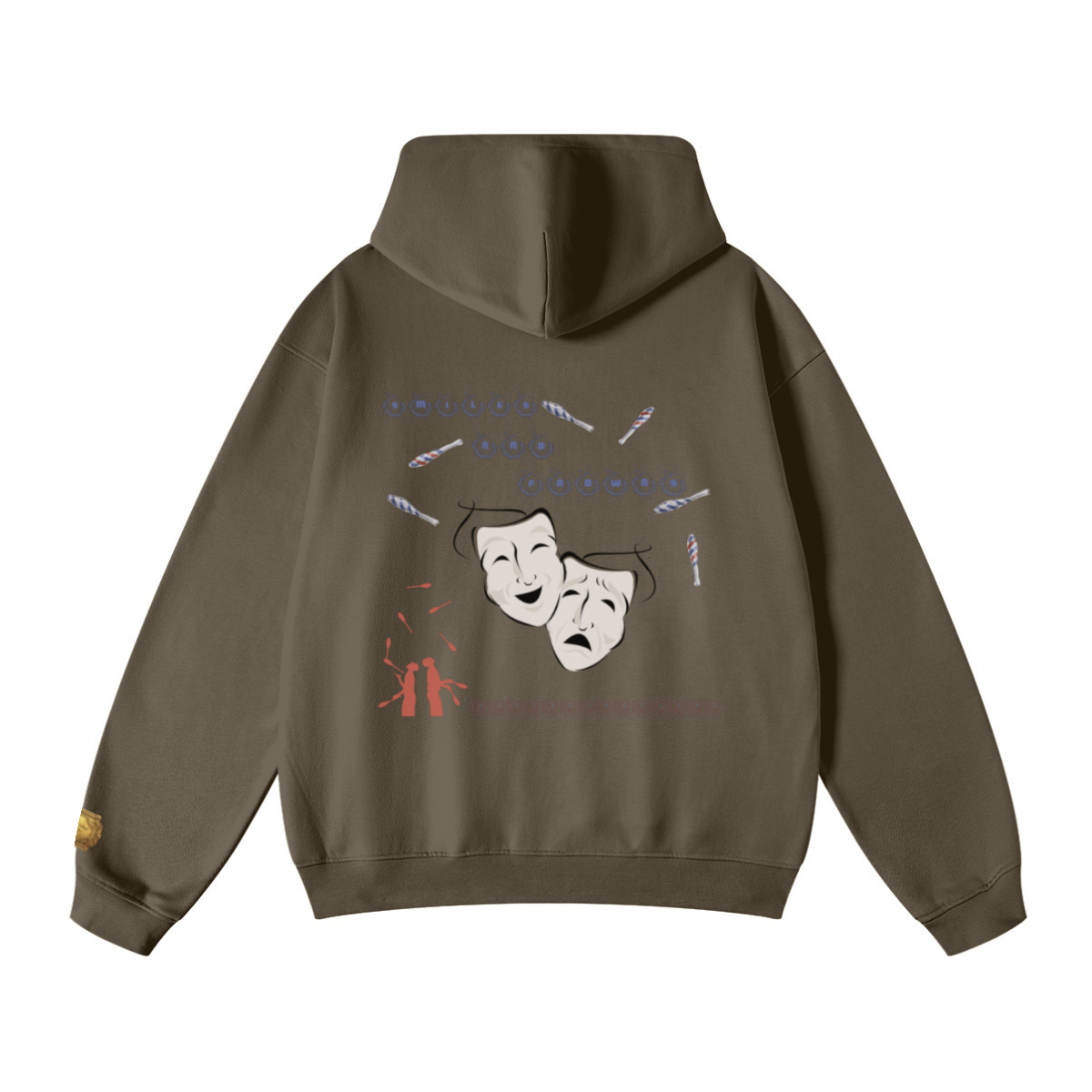 445GSM Unisex Fall/Winter Loopback Sweatshirt Brown