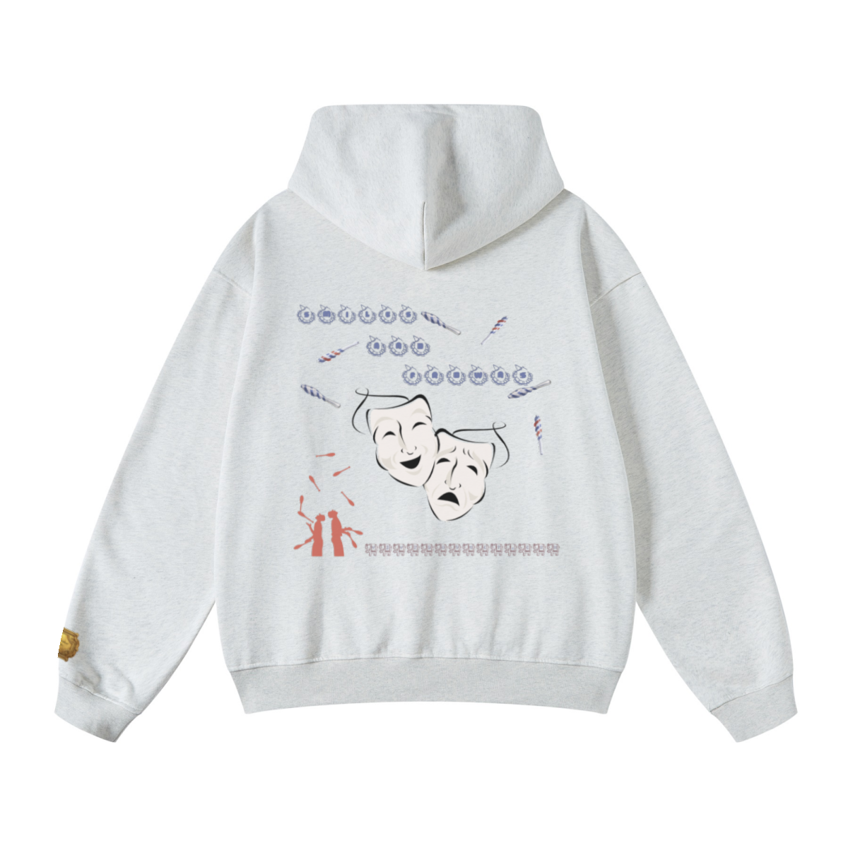 445GSM Unisex Fall/Winter Loopback Sweatshirt Oatmeal Heather