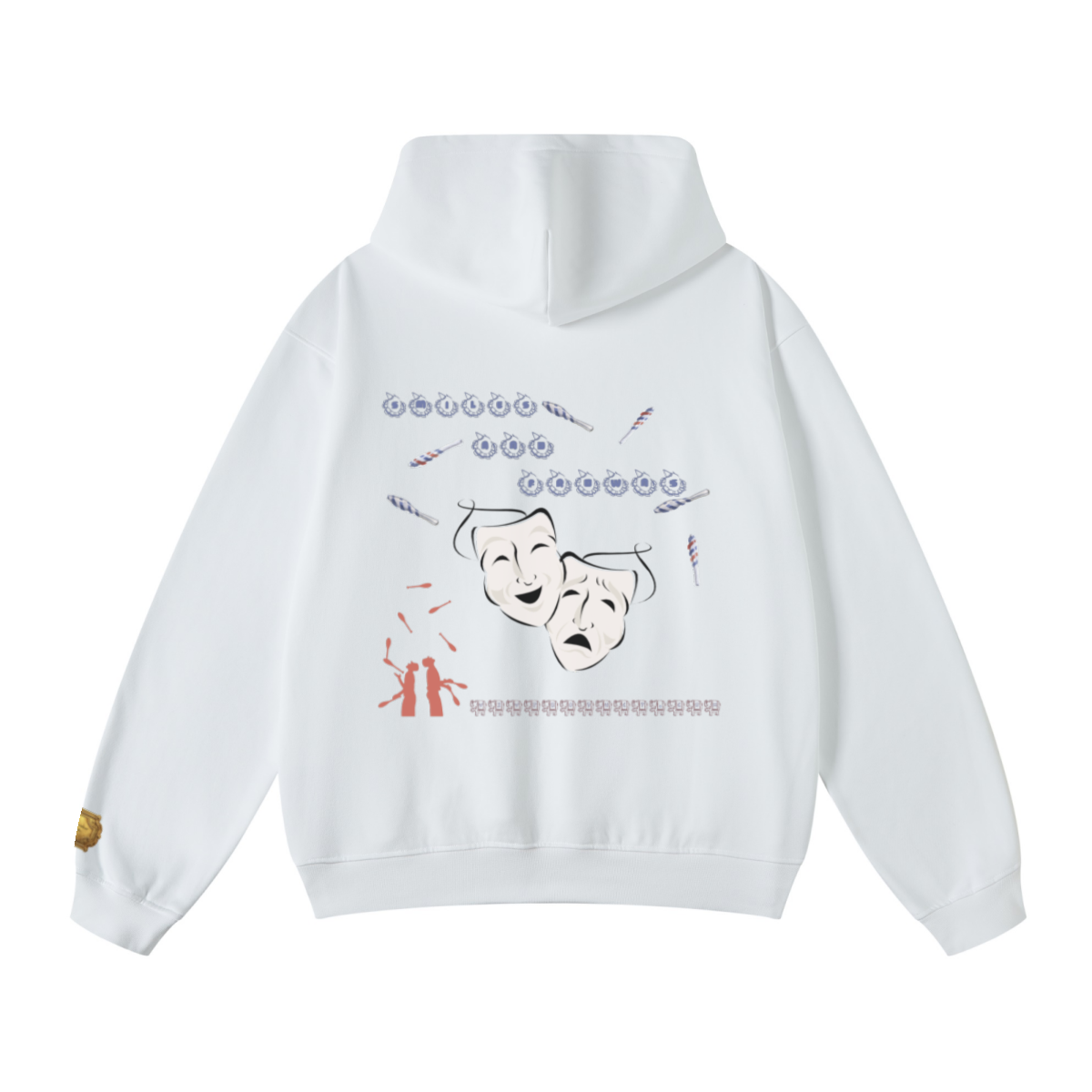 445GSM Unisex Fall/Winter Loopback Sweatshirt White