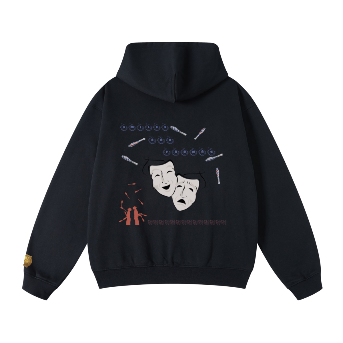 445GSM Unisex Fall/Winter Loopback Sweatshirt Black