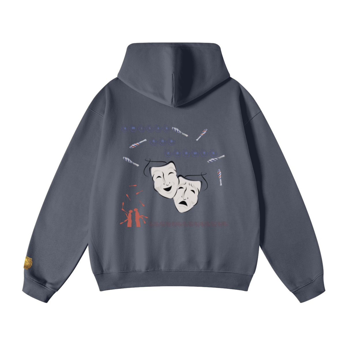 445GSM Unisex Fall/Winter Loopback Sweatshirt Charcoal Gray