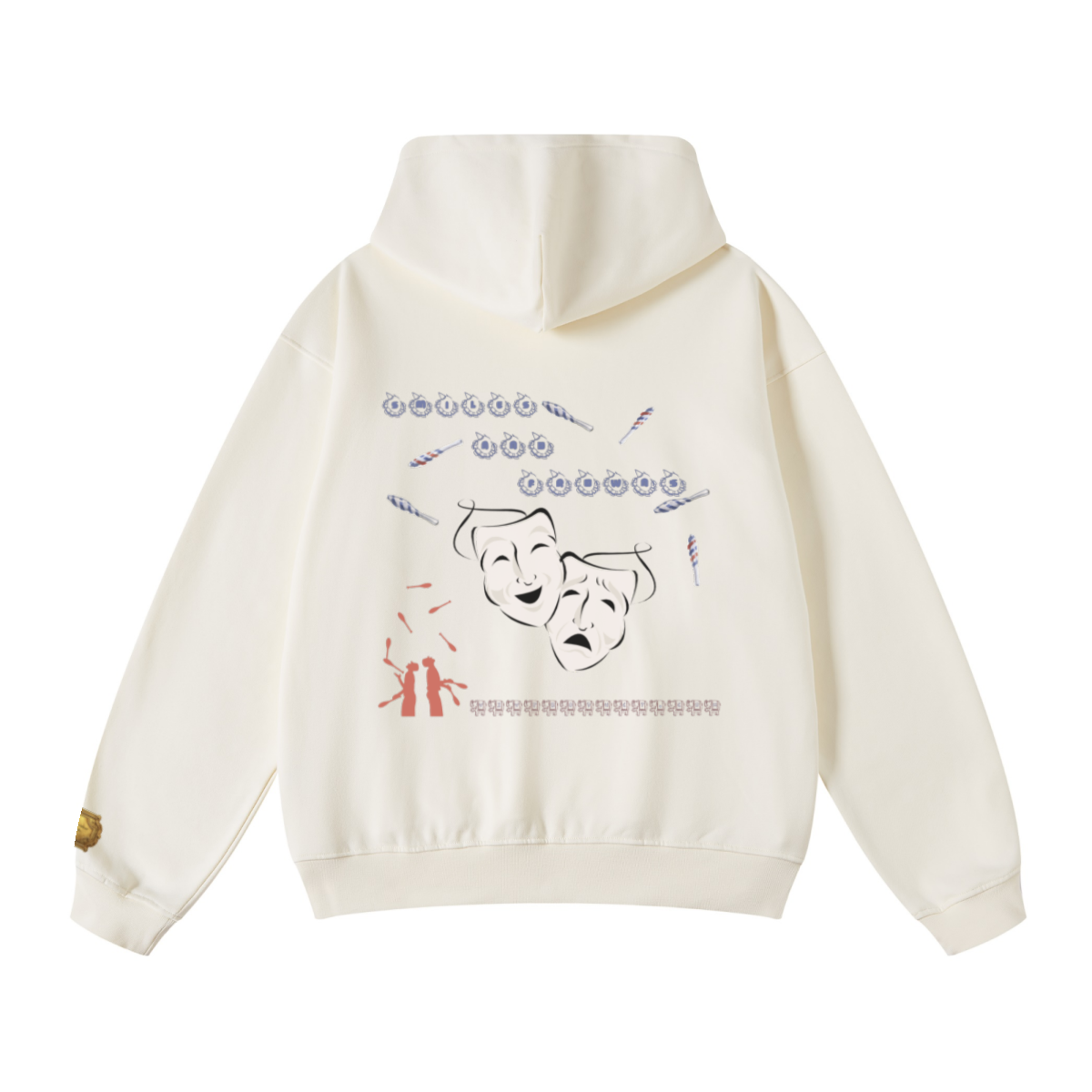 445GSM Unisex Fall/Winter Loopback Sweatshirt Cream