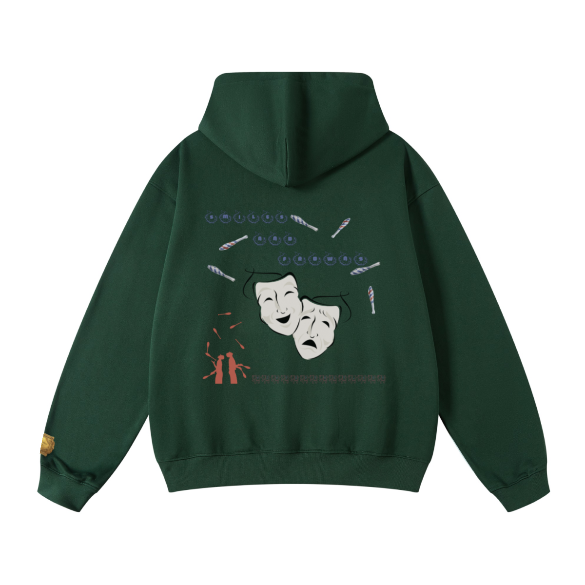 445GSM Unisex Fall/Winter Loopback Sweatshirt Dark Green