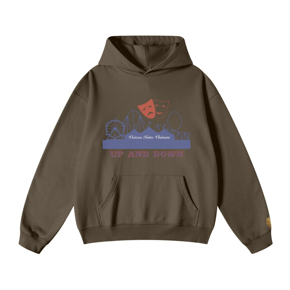 445GSM Unisex Fall/Winter Loopback Sweatshirt Brown
