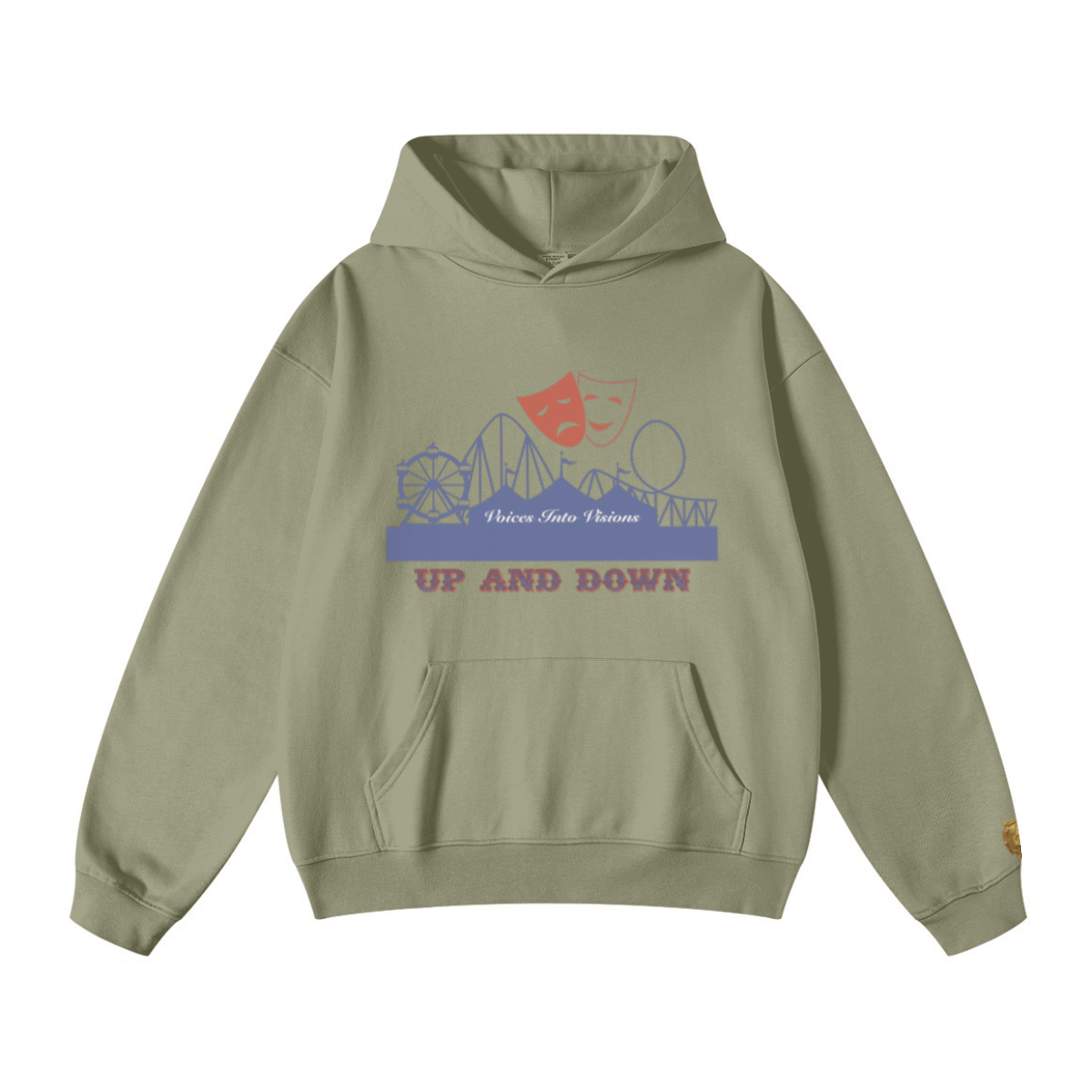 445GSM Unisex Fall/Winter Loopback Sweatshirt Gray Green