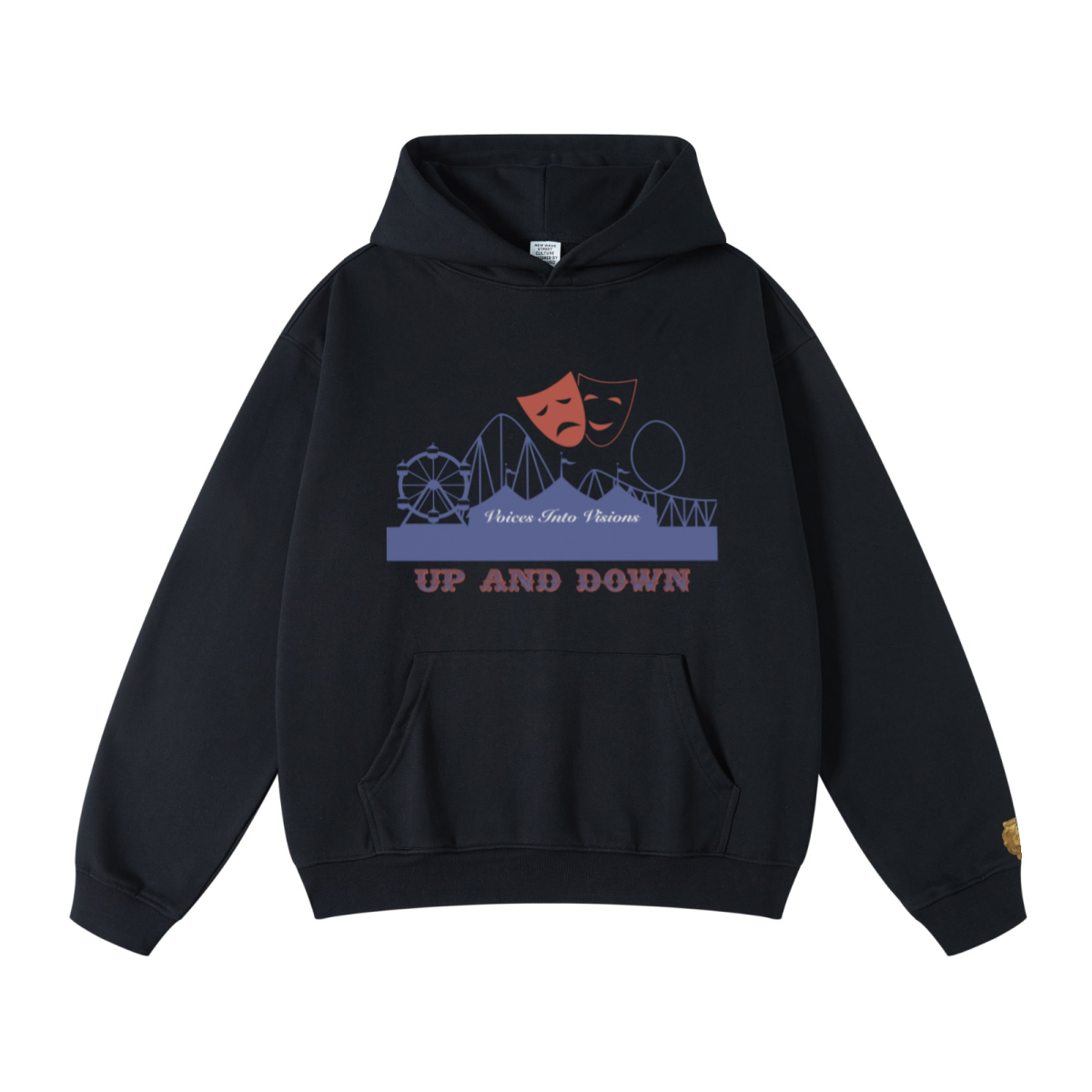 445GSM Unisex Fall/Winter Loopback Sweatshirt Black