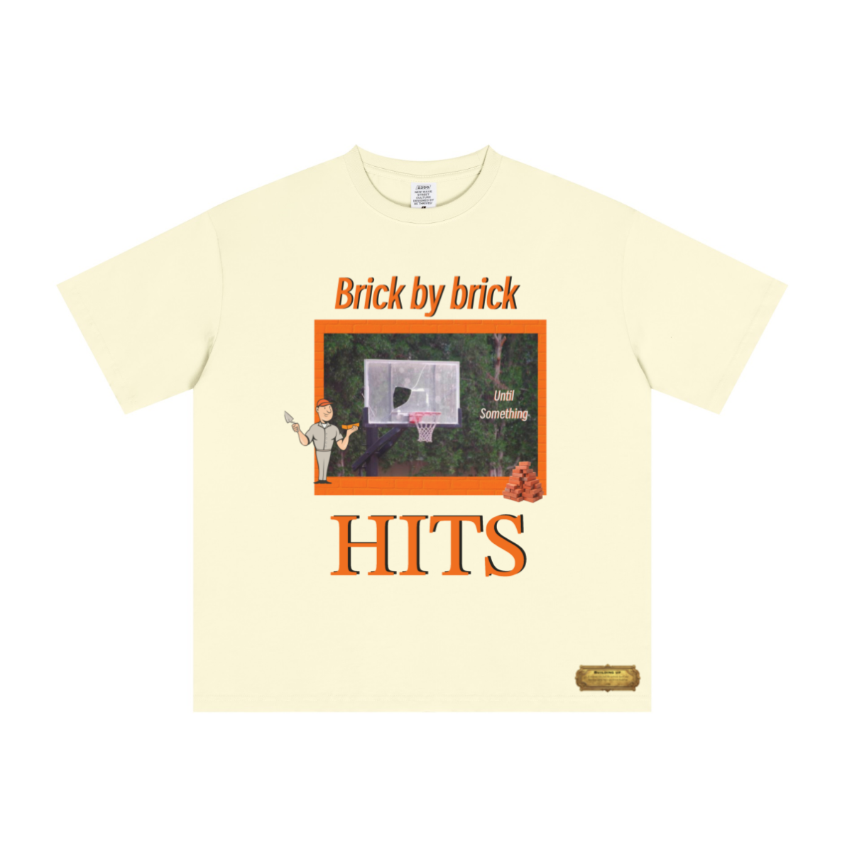 235GSM Unisex Tech Fabric Performance Crew Neck T-shirt for Spring/Summer Apricot