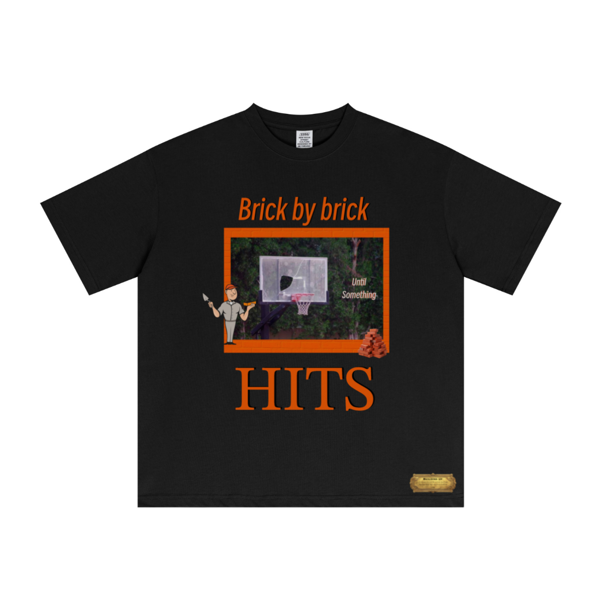 235GSM Unisex Tech Fabric Performance Crew Neck T-shirt for Spring/Summer Black