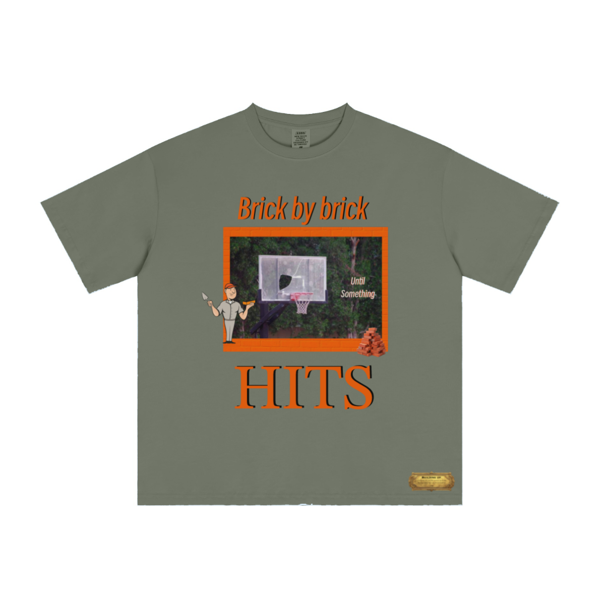 235GSM Unisex Tech Fabric Performance Crew Neck T-shirt for Spring/Summer Green