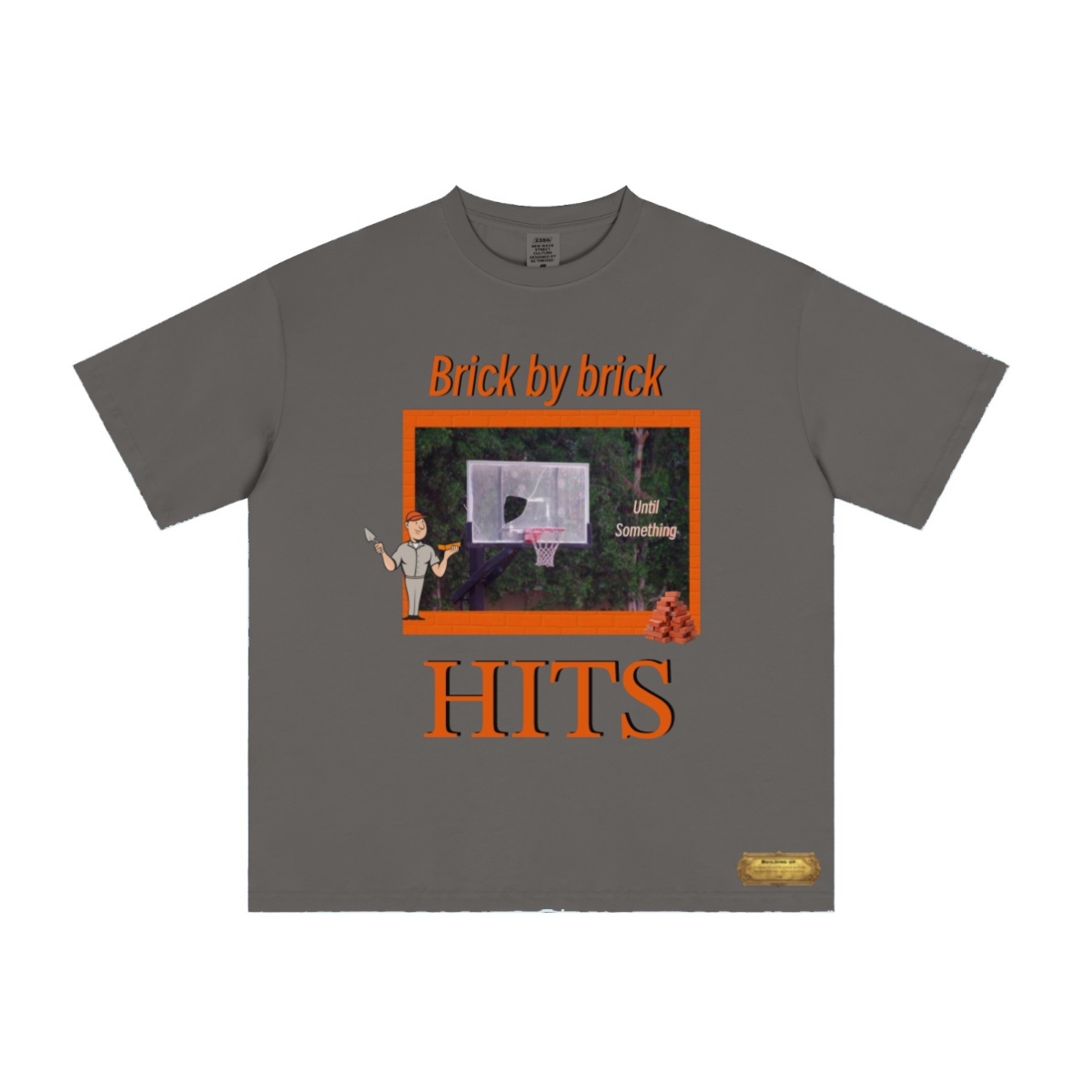 235GSM Unisex Tech Fabric Performance Crew Neck T-shirt for Spring/Summer Gray