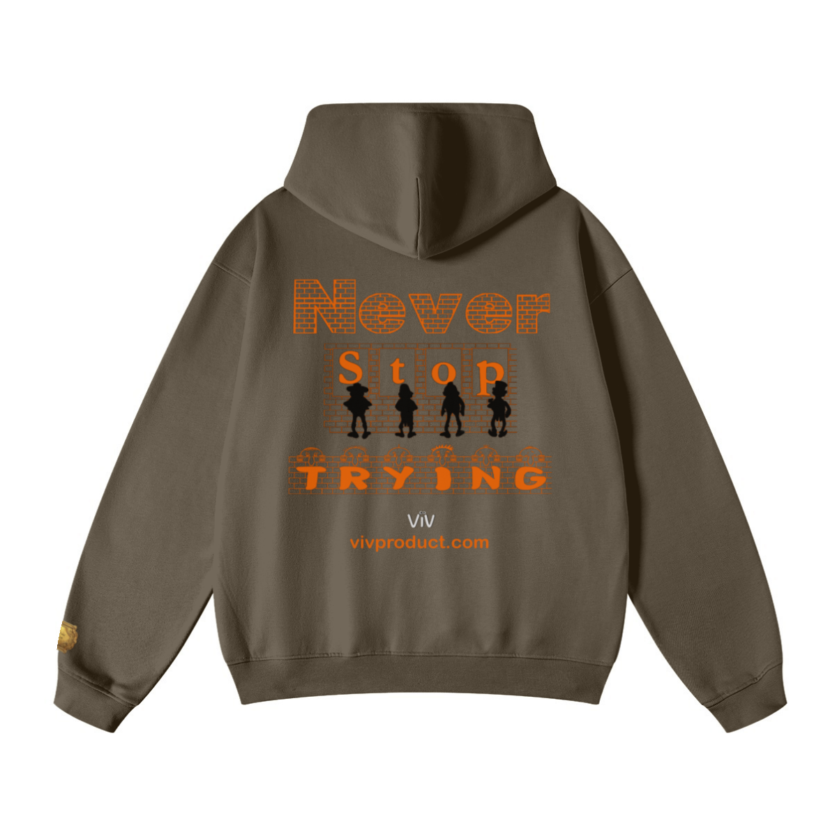 445GSM Unisex Fall/Winter Loopback Sweatshirt Brown